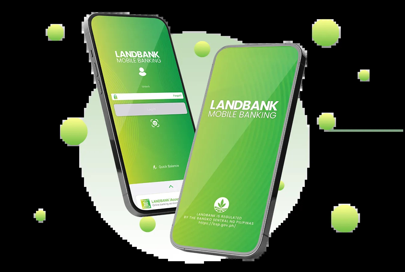 LANDBANK Mobile Banking App displayed on smartphones
